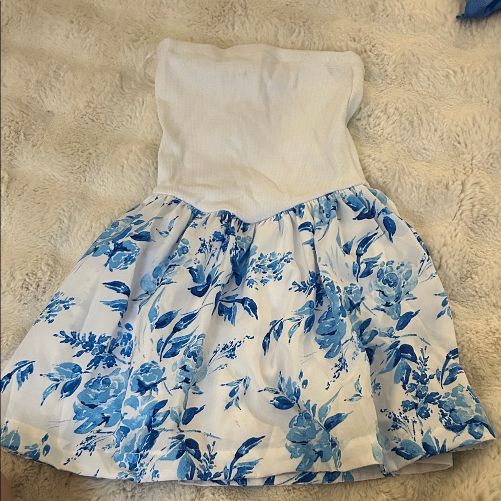 Floral Strapless Dress